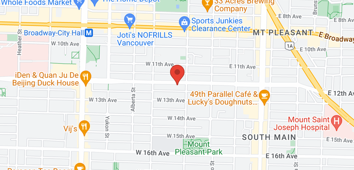 map of 118 W 12TH AVENUE